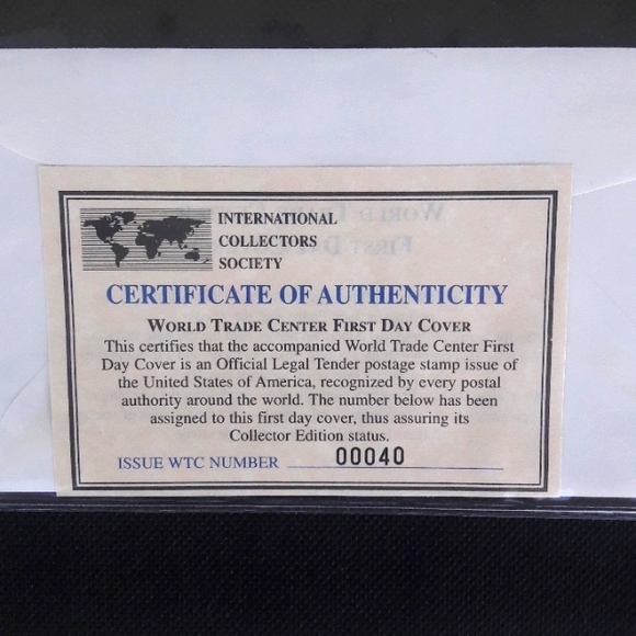 World Trade Center First Day Cover Commemorating The One Year Ann. of 9/11/2001 - Picture 4 of 5
